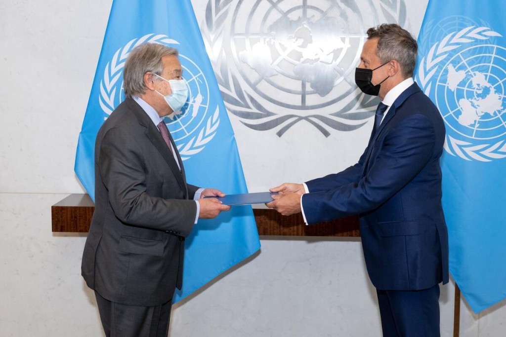 Estonian Ambassador to the UN Rein Tammsaar presents his credentials 
